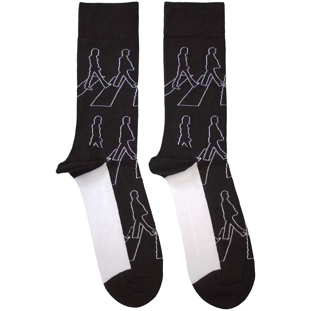 The Beatles - Abbey Road Outlines Chaussettes - Noir